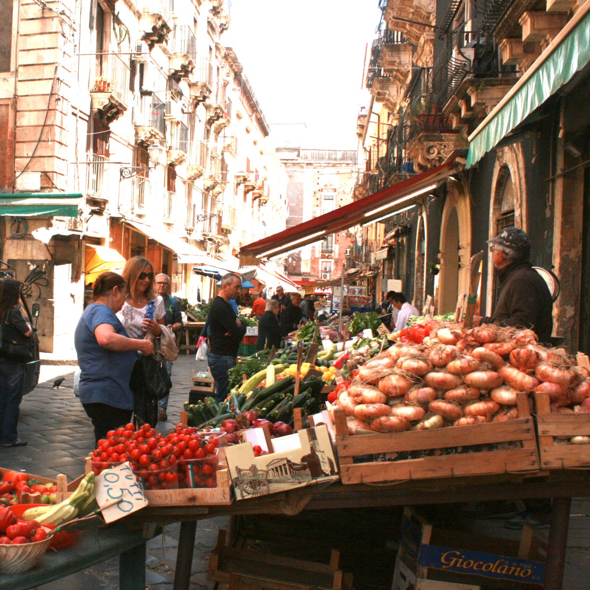 Italy Street Scene: Market in&nbsp;Catania